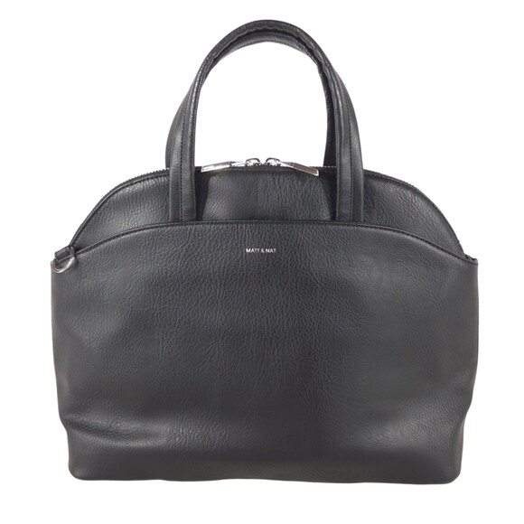 MATT & NAT Handbags - Matt & Nat Vegan Leather Large Satchel Handbag Black $165